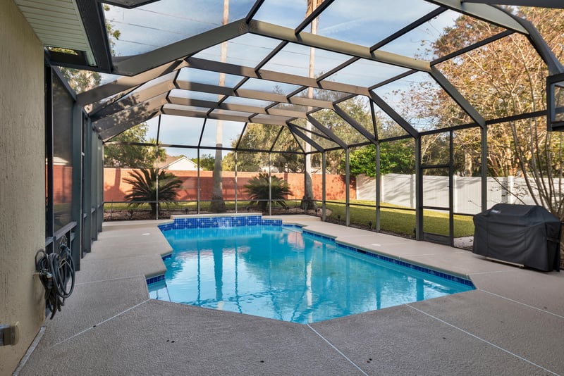 Pool showing backyard at 320 Talwood Trce, Jacksonville, FL 32259