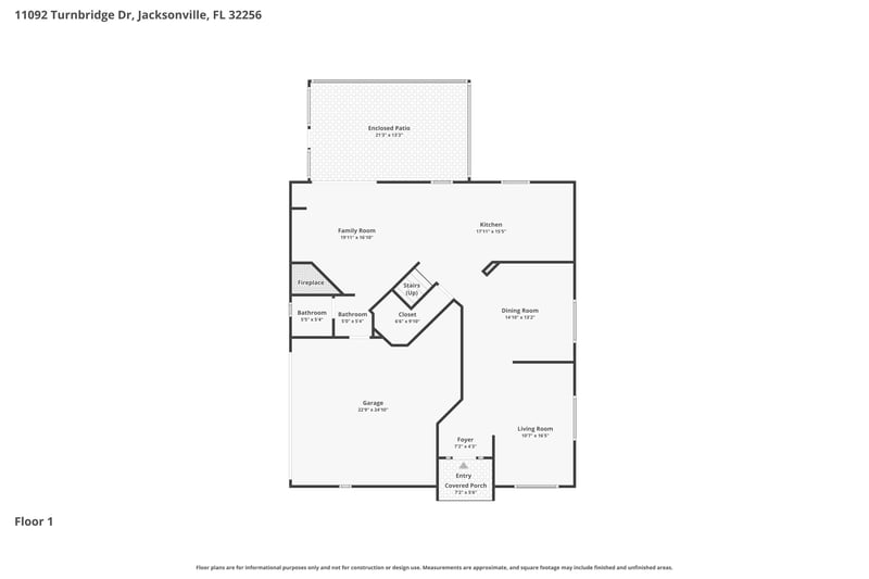 Floor plan 1 of 11092 Turnbridge Dr, Jacksonville, FL 32256