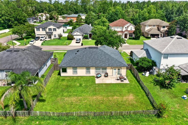 Aerial view of neighboring rooftops in Middleburg
