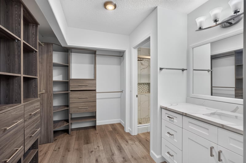 Closet with built-in shelving at 551 Deltona Blvd, St. Augustine, FL 32086