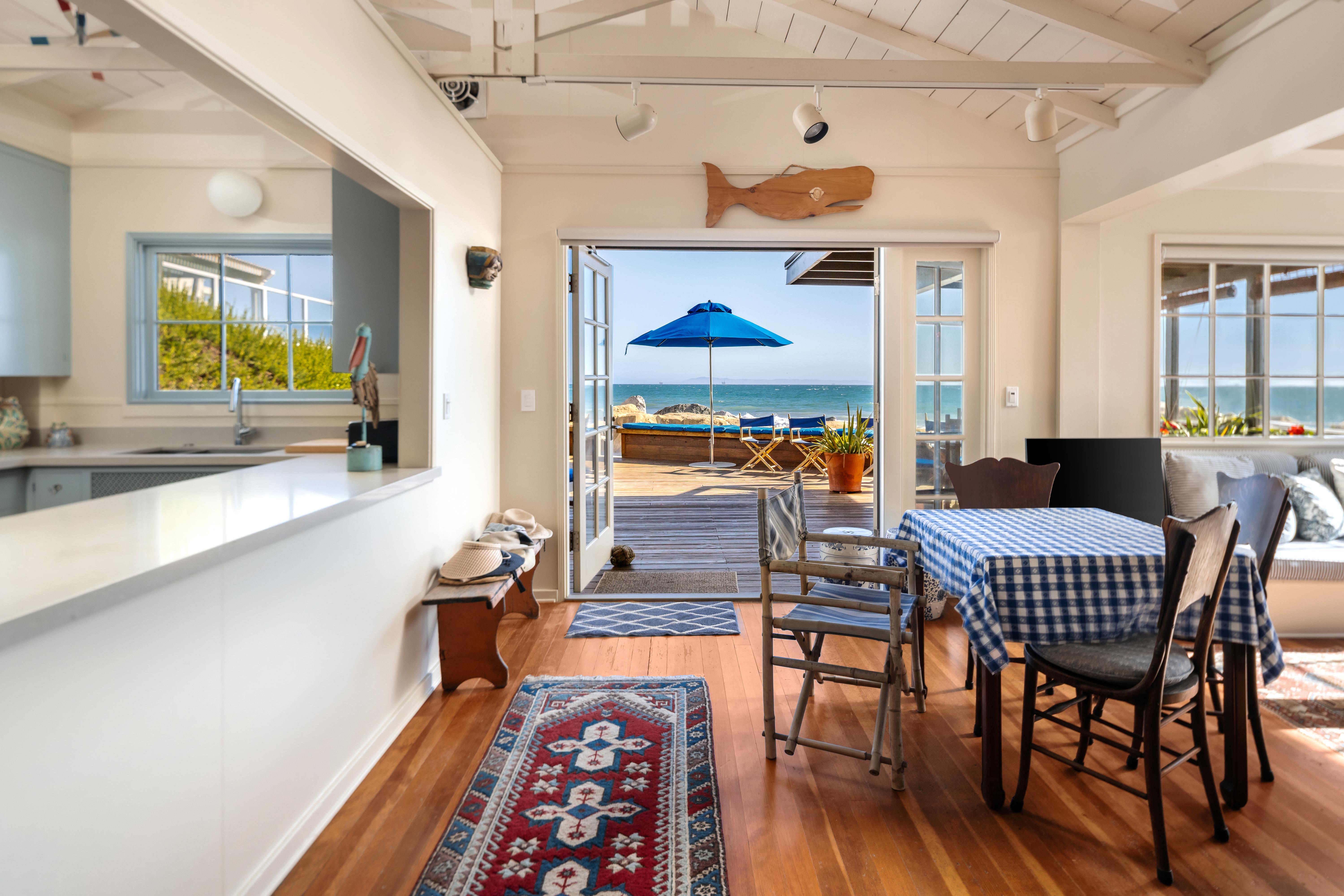 Real estate drone photography of 3581 Padaro Ln, Carpinteria CA — aerial view of Carpinteria bluffs and Channel Islands coastline by VirTour Media
