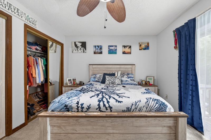 Closet with sliding doors and bedroom view at 981 Marble Ridge Dr, Orange Park, FL 32065