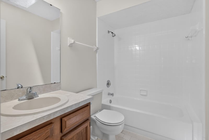 Bathroom sink and tub-shower at 1445 Classic Oak Rd W, Jacksonville, FL