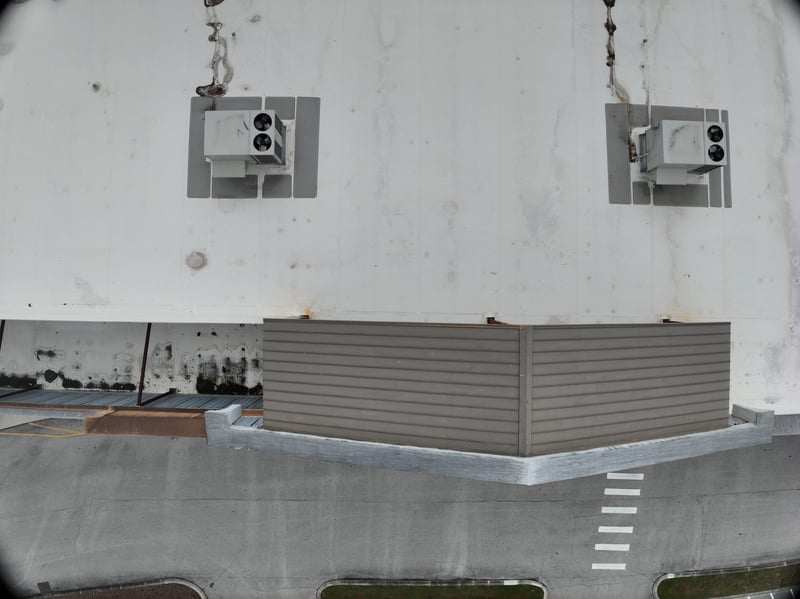 Aerial view of rooftop HVAC units at 9406 Atlantic Blvd, Jacksonville, FL 32225