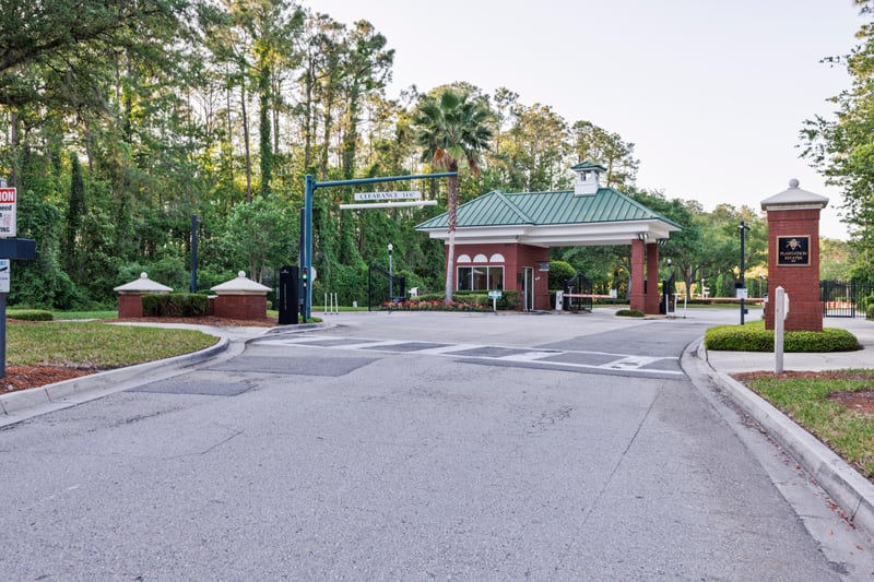 Gated Community Entrance at 1035 W Dorchester Dr, Fruit Cove, FL 32259