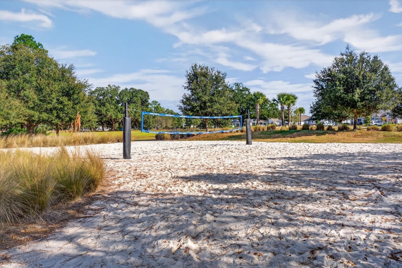 Sand volleyball court in the community in Whisper Creek