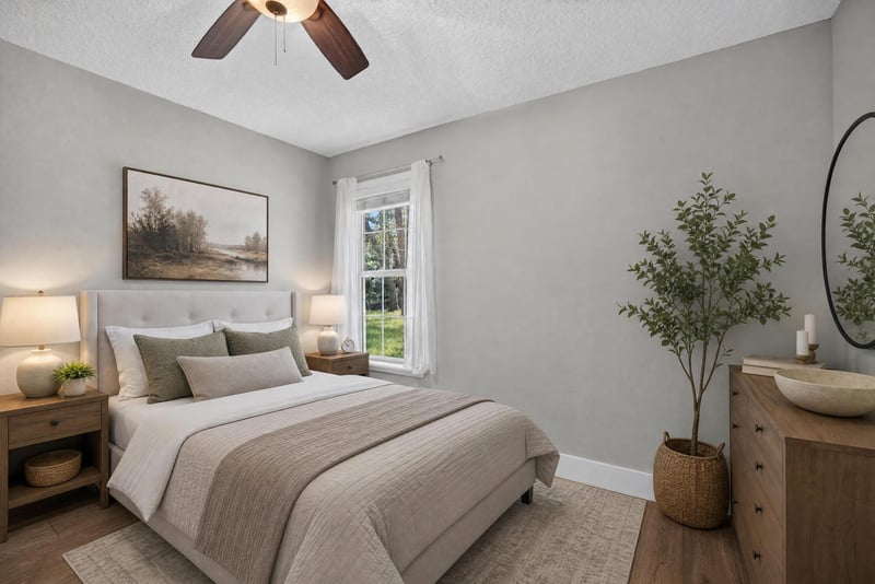 Bedroom with bed near window at 1161 Whispering Pines Rd, Jacksonville, FL 32259