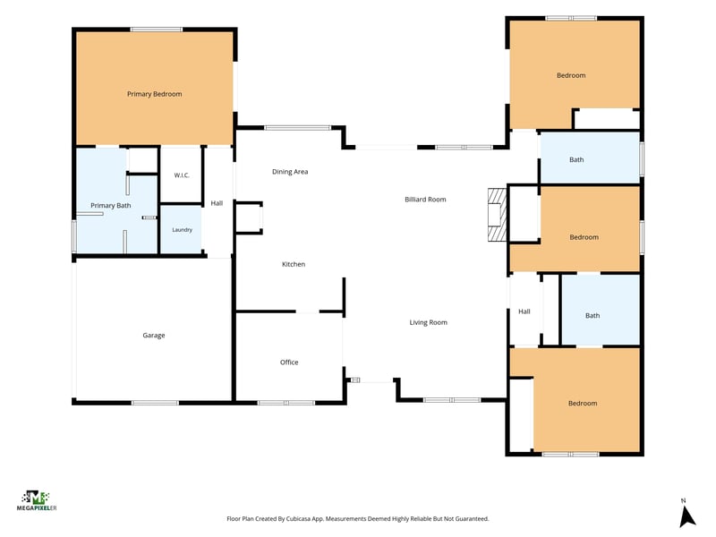 Floor plan showing bedroom and bathroom layout at 1346 Gately Ct, Jacksonville, FL 32225