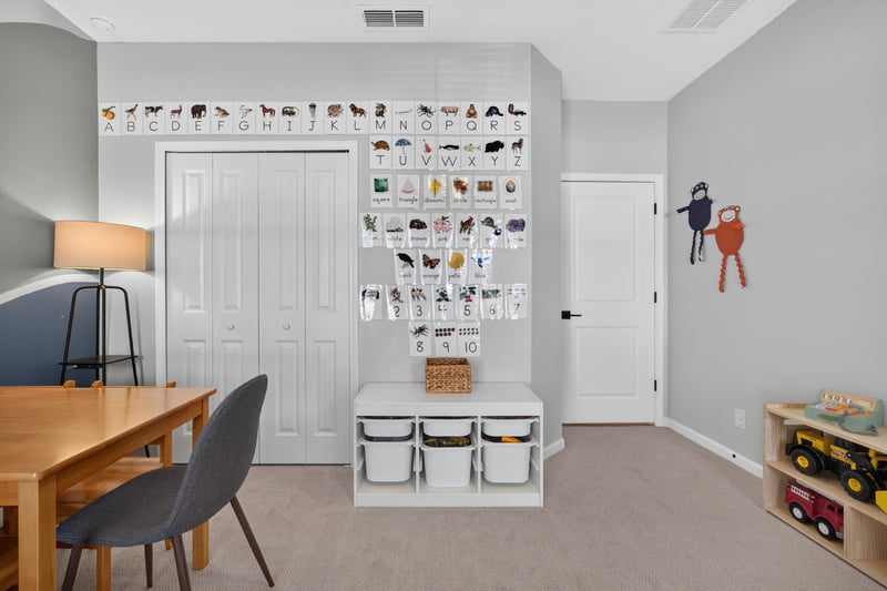 Bedroom closet with cubby storage and desk at 2354 Jennings Farm Dr, Middleburg, FL 32068
