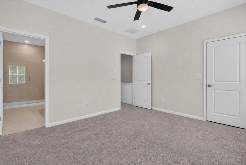 Carpeted bedroom at 39 Mellowood Ln, St. Augustine, FL 32092