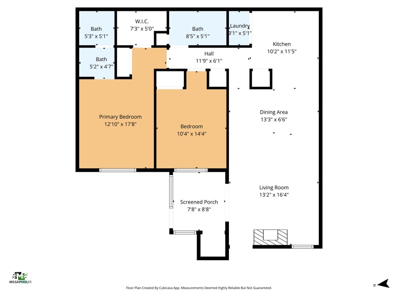 Floorplan at 3801 Crown Point Rd unit 1294, Jacksonville, FL 32257