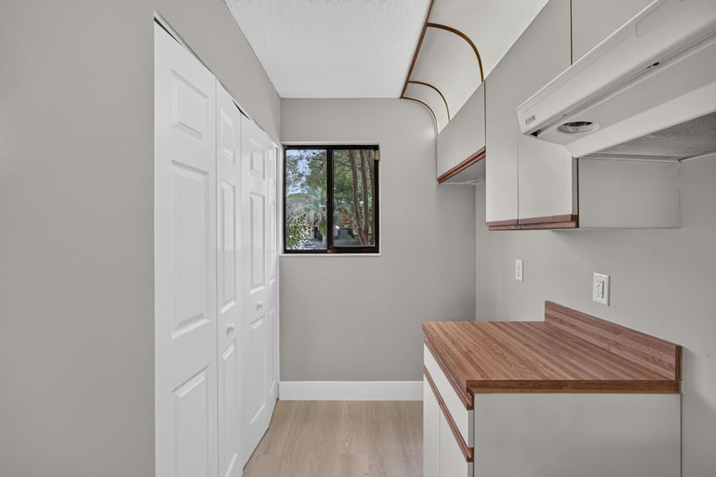 Pantry closet area with window at 3801 Crown Point Rd, Jacksonville, FL 32257