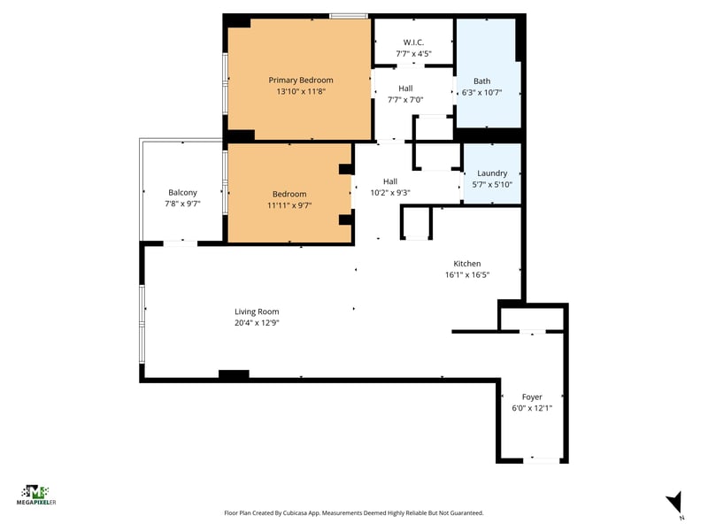 Floor plan 2 of 400 E Bay St #1502, Jacksonville, FL 32202