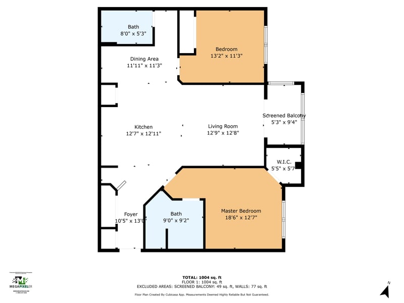 Floorplan at 425 S Villa San Marco Dr unit 302, St. Augustine, FL 32086