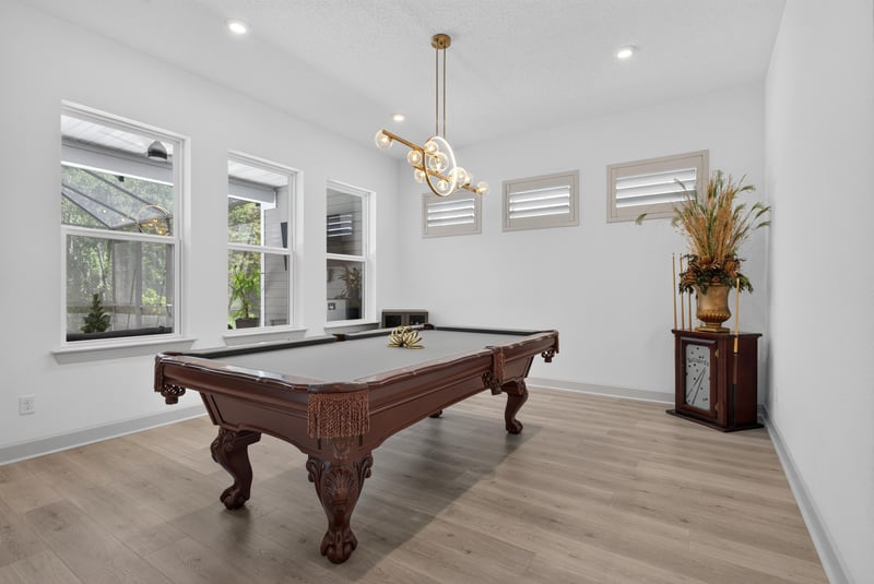 Game room with pool table at 785 Back Creek Dr, St. Augustine, FL 32092