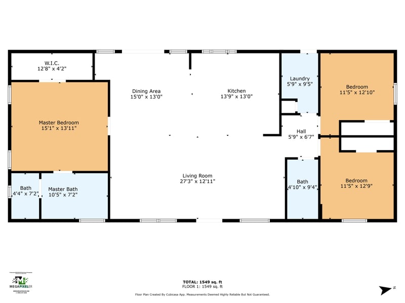 Floor plan 1 of 2404 Silver Moss Circle, Middleburg, FL 32068