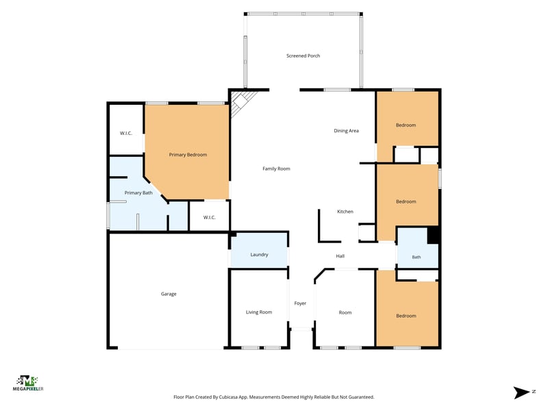 Floor plan 1 drawn by Megapixeler, Heather Grove Ln, Jacksonville