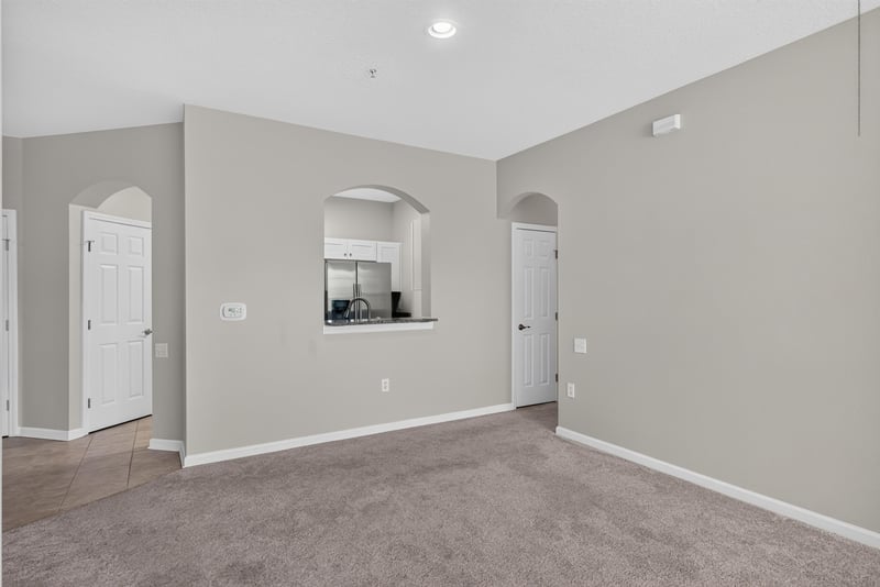 Dining area with pass-through to kitchen at 7990 Baymeadows Rd E #404, Jacksonville, FL 32256