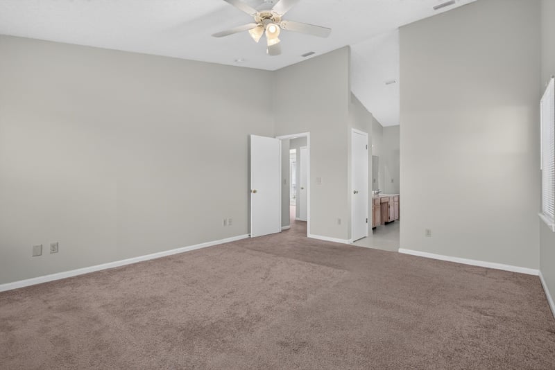 Empty bedroom with ceiling fan at 400 Ashcroft Landing Dr, Jacksonville, FL 32225