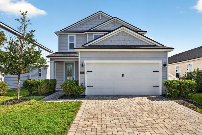 Front exterior view across the street at 331 Millerstone Dr, St. Augustine, FL 32092