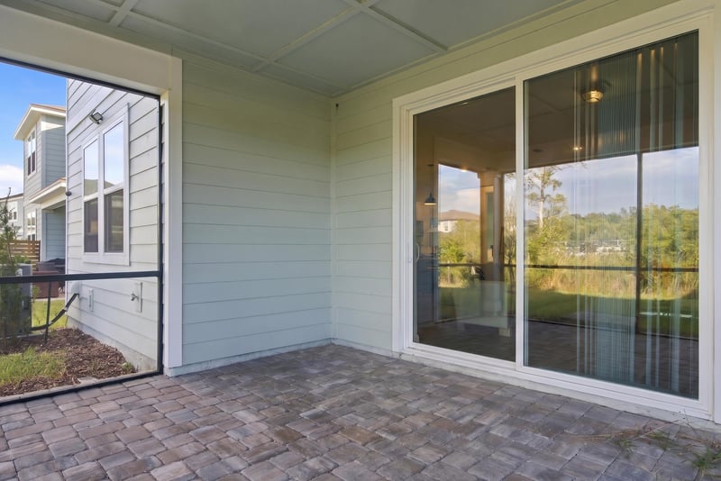 Covered patio off the living room, photographed by Megapixeler on Torres Trace, St. Augustine
