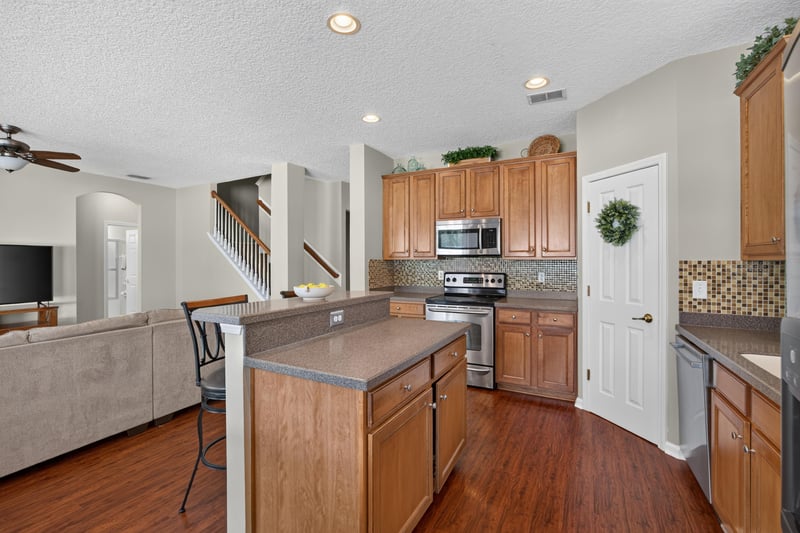 Kitchen open to the family room at 3660 Middlebrook Dr, Orange Park, FL 32065
