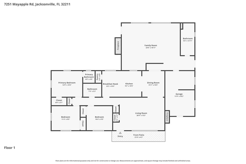 Floor Plan at 7251 Mayapple Rd, Jacksonville, FL 32211