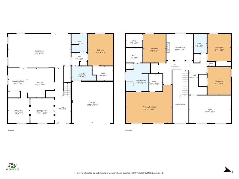 Floor plan of the home at 2875 Pebblewood Ln, Orange Park, FL 32065