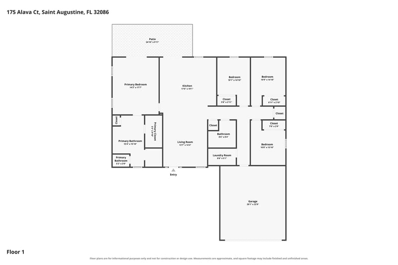 Floor plan of home at 175 Alava Ct