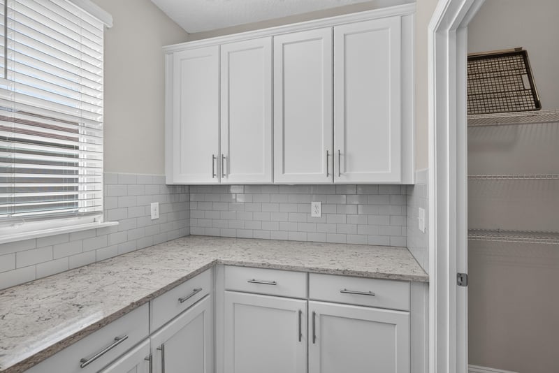 Kitchen counter and cabinet detail at 2580 Cold Stream Ln, Green Cove Springs, FL 32043