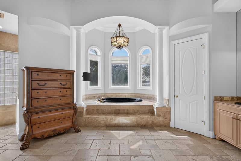 Bedroom with window seat and arched alcove at 344 Broward Rd, Jacksonville, FL