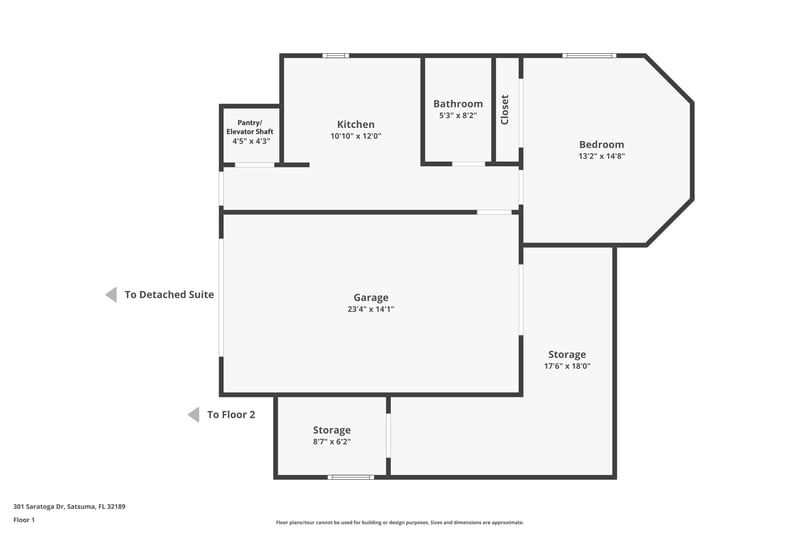 Floor plan 2 of 301 Saratoga Dr, Satsuma, FL 32189
