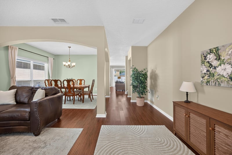 Dining room viewed through an arched doorway at 3660 Middlebrook Dr, Orange Park, FL 32065