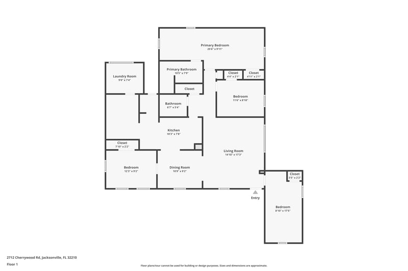 Floor plan 1 of 2712 Cherrywood Rd, Jacksonville, FL 32210