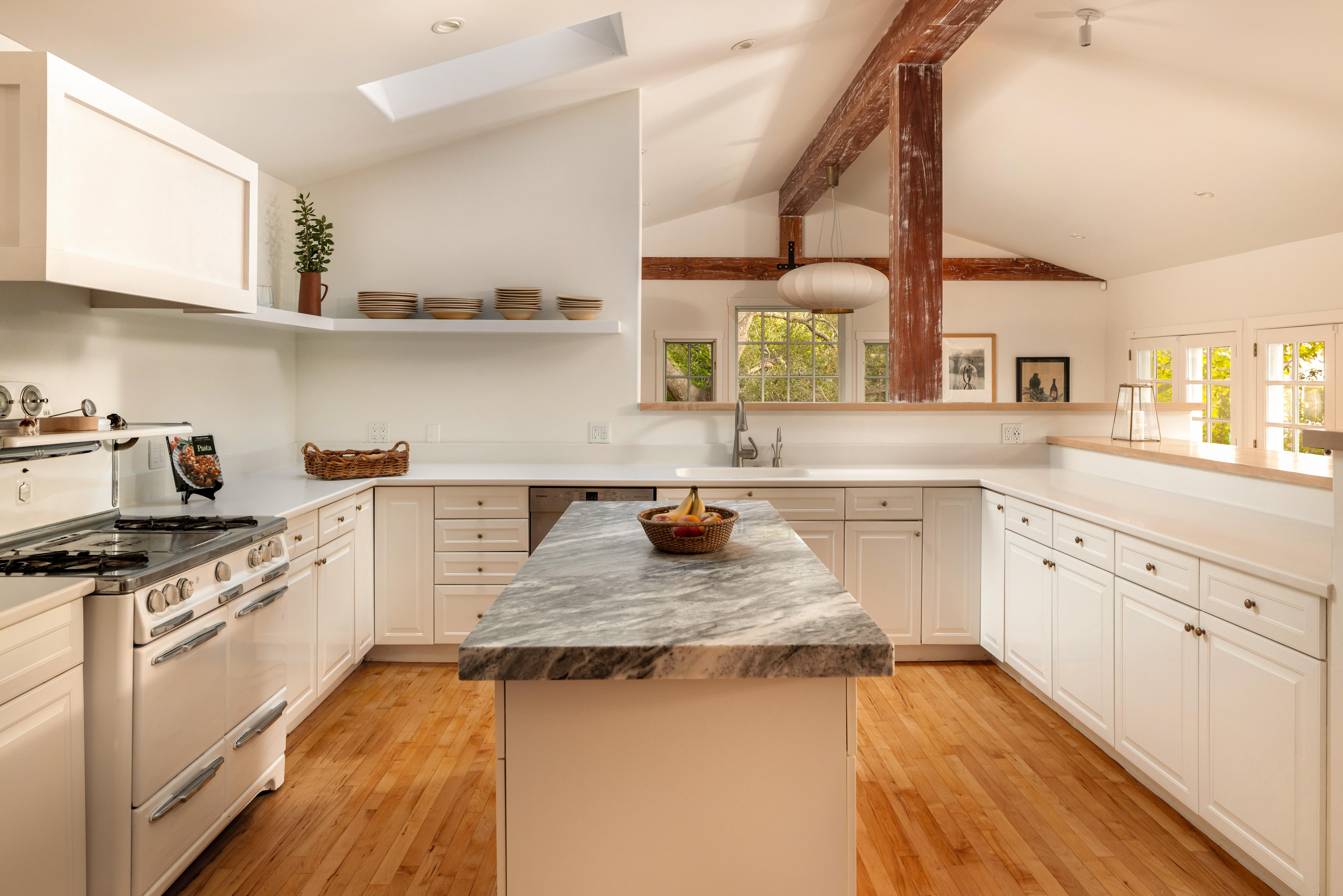 Interior editorial photography of the main living spaces at 2915 Hidden Valley Ln, Santa Barbara — afternoon light pools across architectural details in this virtual real estate photography collection showcasing the American Riviera's most distinguished residential addresses. Our team captured still photography, aerial drone photography, and twilight photography from late afternoon through twilight.