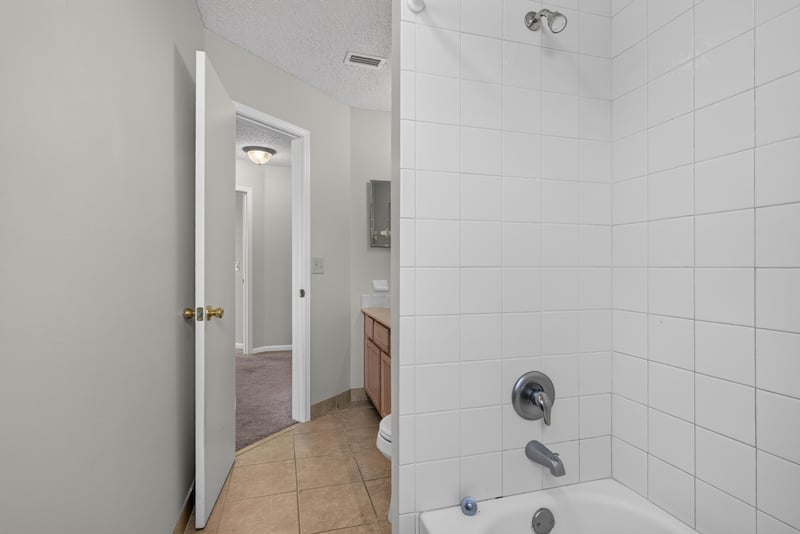 Bathroom with tub-shower and toilet at 400 Ashcroft Landing Dr, Jacksonville, FL 32225