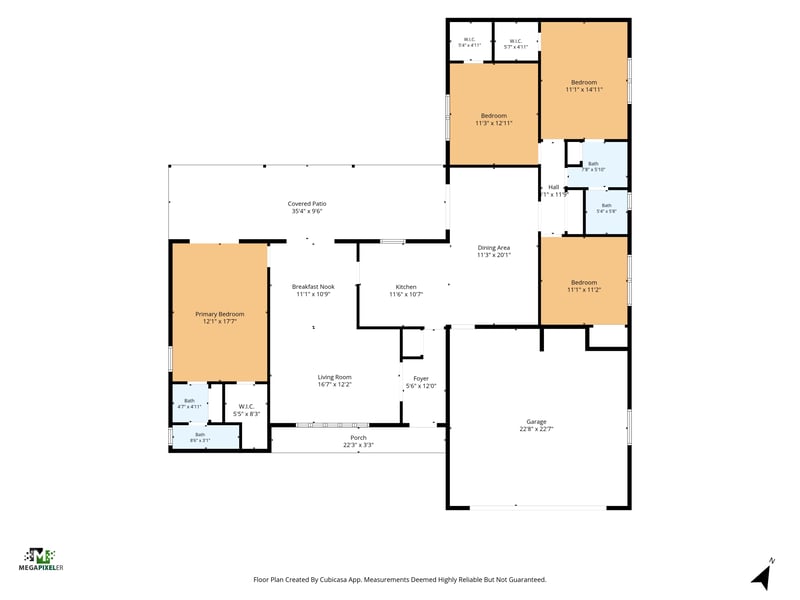 Floor plan of the home, photographed by Megapixeler on Crosby Ln, Orange Park