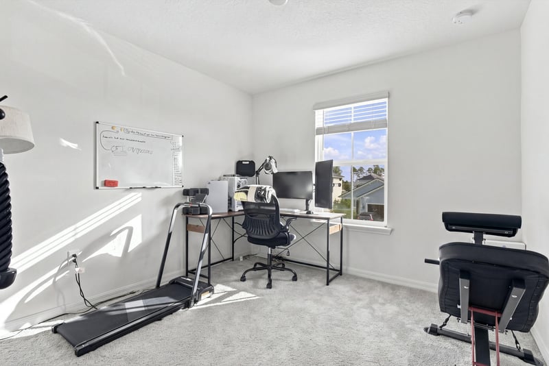 Home office and gym space, photographed by Megapixeler on Torres Trace, St. Augustine