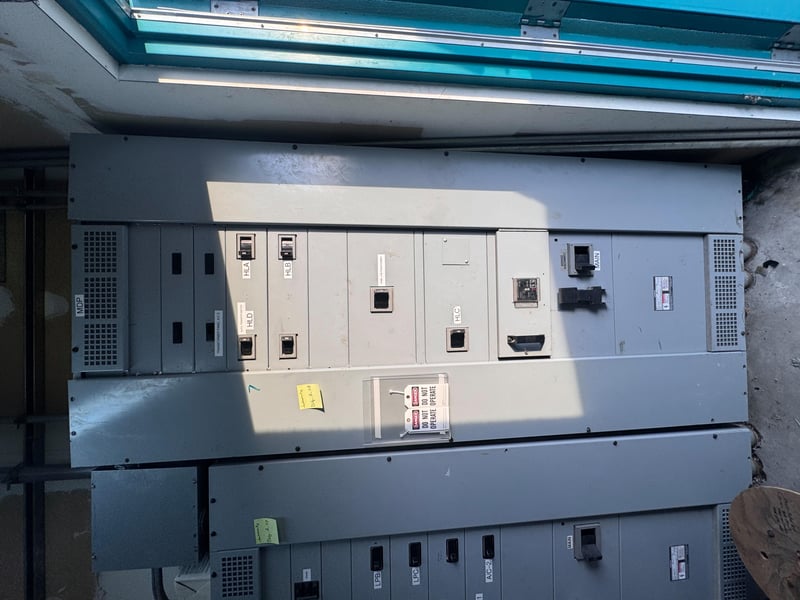 Row of electrical panels in utility closet at 11700 New Kings Rd, Jacksonville, FL 32219