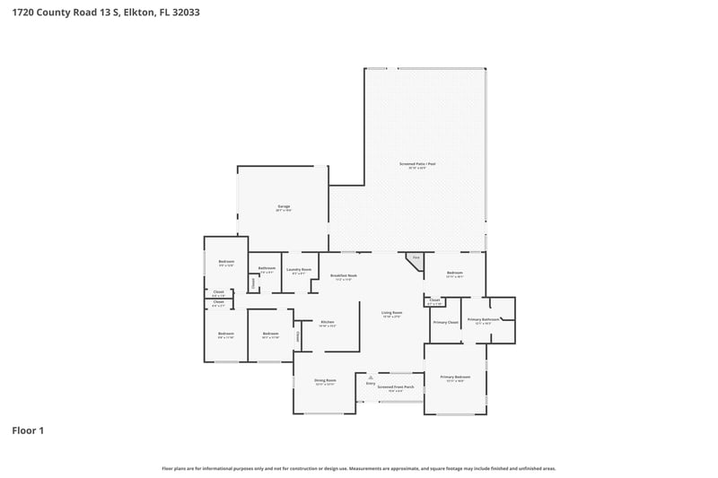 Floor Plan at 1720 Co Rd 13A, Elkton, FL 32033