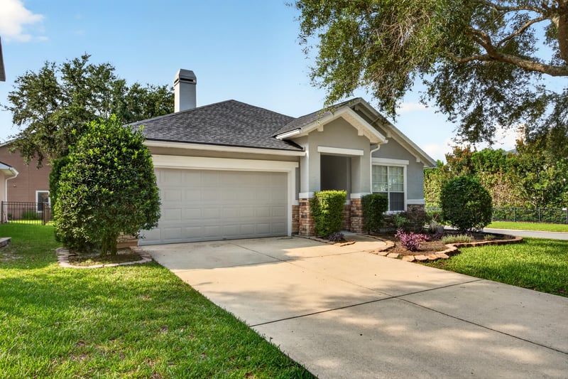 Front exterior view across the driveway at 3101 E Banister Rd, St. Augustine, FL 32092