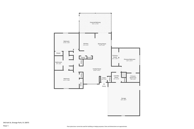 Floor plan 1 of 545 Ash St, Orange Park, FL 32073