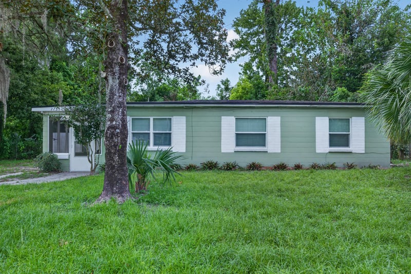 Front exterior view with covered entry at 2256 Inwood Cir S, Jacksonville, FL