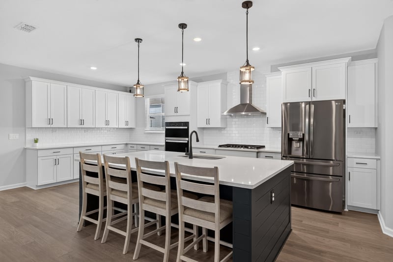 Kitchen with large island and built-in appliances at 2354 Jennings Farm Dr, Middleburg, FL 32068