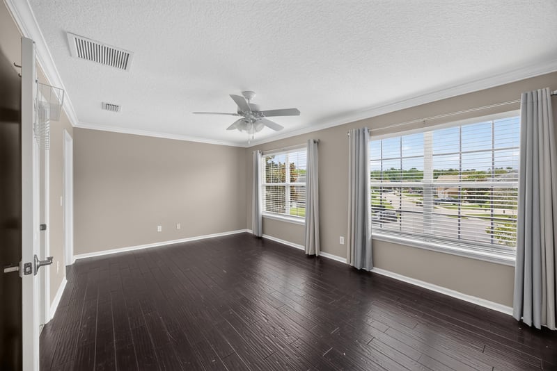 Bedroom with carpet and ceiling fan at 1493 Greyfield Dr, St. Augustine, FL 32092