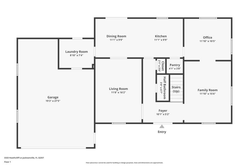 Floor plan 2 of 3333 Heathcliff Ln, Jacksonville, FL 32257
