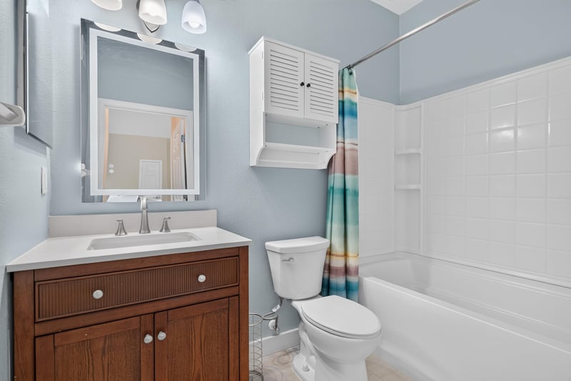 Second bathroom vanity and toilet at 11251 Campfield Dr unit 1202, Jacksonville, FL 32256