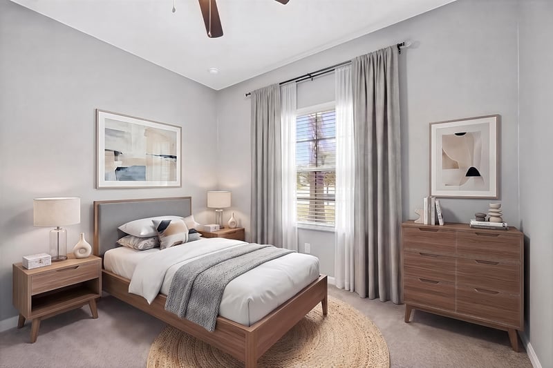 Bedroom Virtually Staged - Final at 209 Willow Ridge Dr, Jacksonville, FL 32081