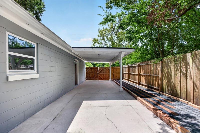 Carport with concrete pad at 7015 Miss Muffet Ln N, Jacksonville, FL 32210