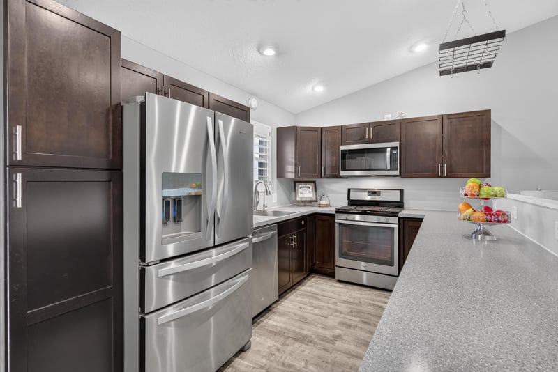 Kitchen island and countertops, photographed by Megapixeler on Birch Run E, Orange Park